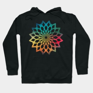 Rainbow abstract flower design 02 Hoodie